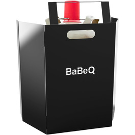 BaBeQ стильний металевий кожух для газових балонів до 11 кг (чорний) 97x55x10 см – захисний чохол-кришка для балона, аксесуар для гриля, сумісний з Weber Genesis II