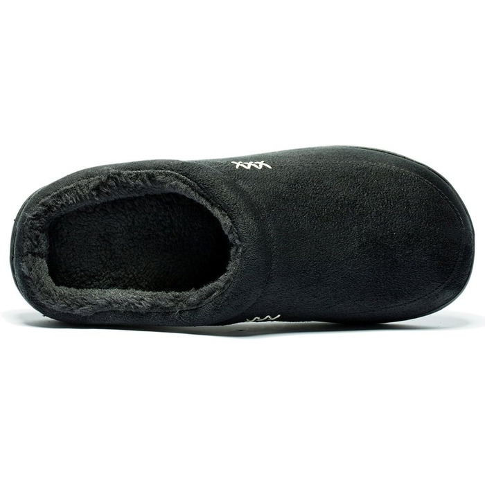 Чоловічі халапи NewDenBer з меморі-піною, теплі, зручні, зимові, з антиковзкою підошвою, чорні, 45/46 EU