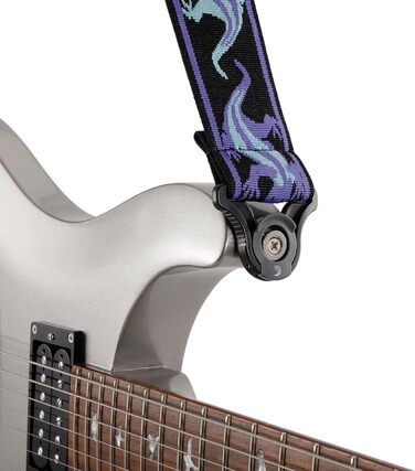 Струни для гітари D'Addario Auto Lock Vintage Planet Waves, кольори: зелений/блакитний, ширина 6.35 см