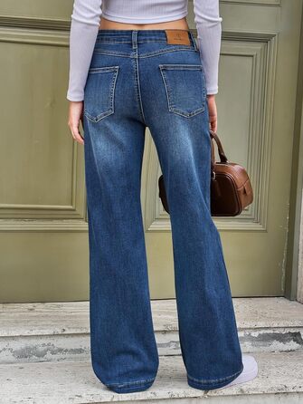 Джинси жіночі Cicy Bell Baggy висока талія широкі штанини блакитні розмір 40