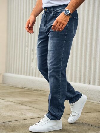 Чоловічі джинси Runcati Regular Fit темно-сині, еластичні, базові, повсякденні