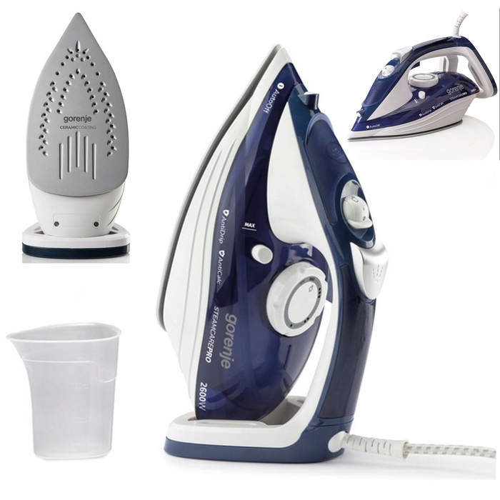 Праска Gorenje SIH2600BLC, 2600 Вт, 30 г/хв, 3 рівні потужності, 350 мл