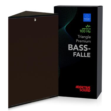 Кутовий басовий пастки-поглинач Addictive Sound Premium для студії, акустична вата 80-2000 Гц, шоколадно-коричневий, 100 см