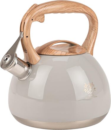 Електричний чайник Karl Hausmann 3L з автоматичним свистком, з нержавіючої сталі для Induktion, Gas та Electric плит