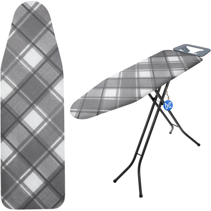 Набір для прасування KADAX з шнурком, практичний чохол для прасувальної дошки, замінний чохол для прасувальної дошки для парових прасок (в клітинку M)