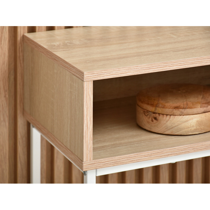 Консольний столик Mebel-Partner, чорний матовий, ламінована плита, 80x30x75 см