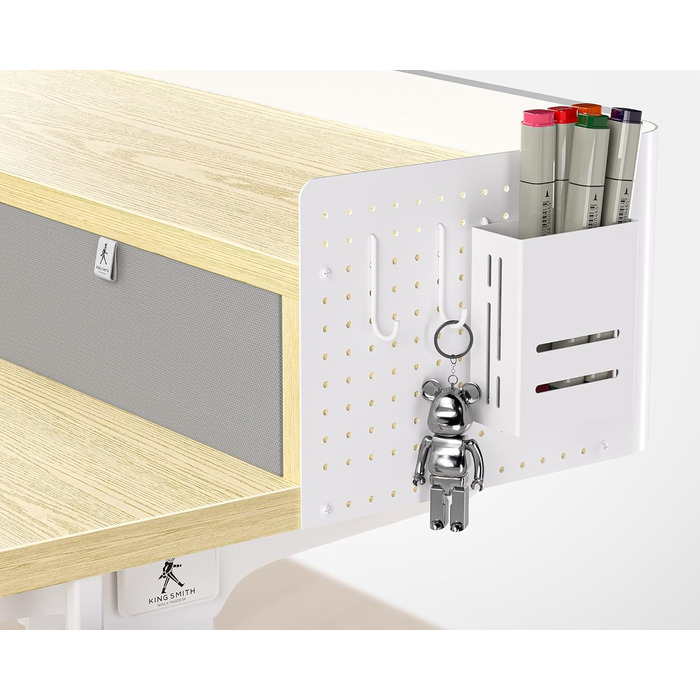 Electric Standing Desk with Drawers - 120x60cm Oak - Adjustable Height Desk for Home Office & DIY Pegboard
