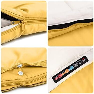 Дитячий спальний мішок Naturehike C180 жовтого кольору для кемпінгу, подорожей, літа, весни, осені - бавовняний, легкий та теплий