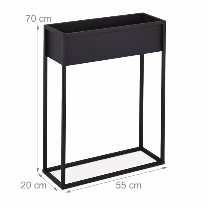Relaxdays Metal Flower Stand in Black