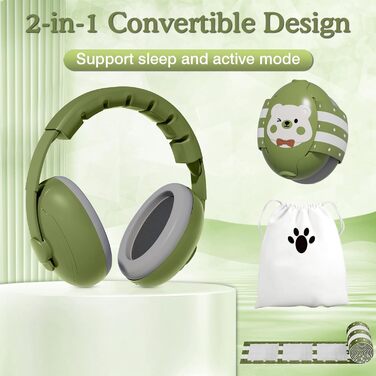 Навушники для захисту вух Mumba Baby (зелені)