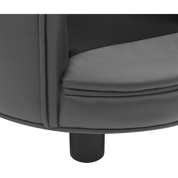 Диванчик для собак VidaXL, 48x48x32 см, плюш, штучна шкіра, сірий колір