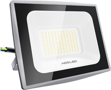 Світлодіодний прожектор HOOLED 100W 10000лм 6500K IP65 для вулиці, саду та тераси, водонепроникний, CRI80+