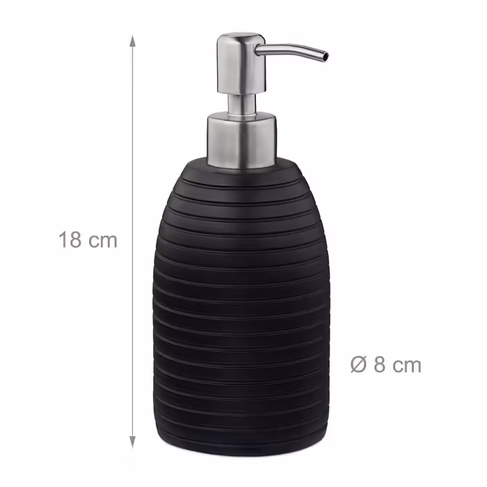 Relaxdays Stainless Steel Soap Dispenser with Grooves