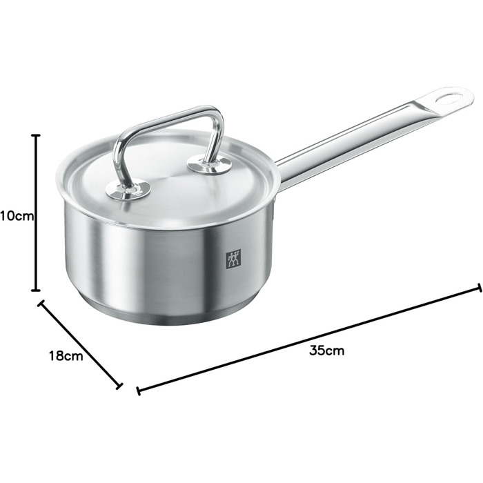 Каструля ZWILLING Twin Classic, 14 см, 1 л, з нержавіючої сталі, для індукційних плит