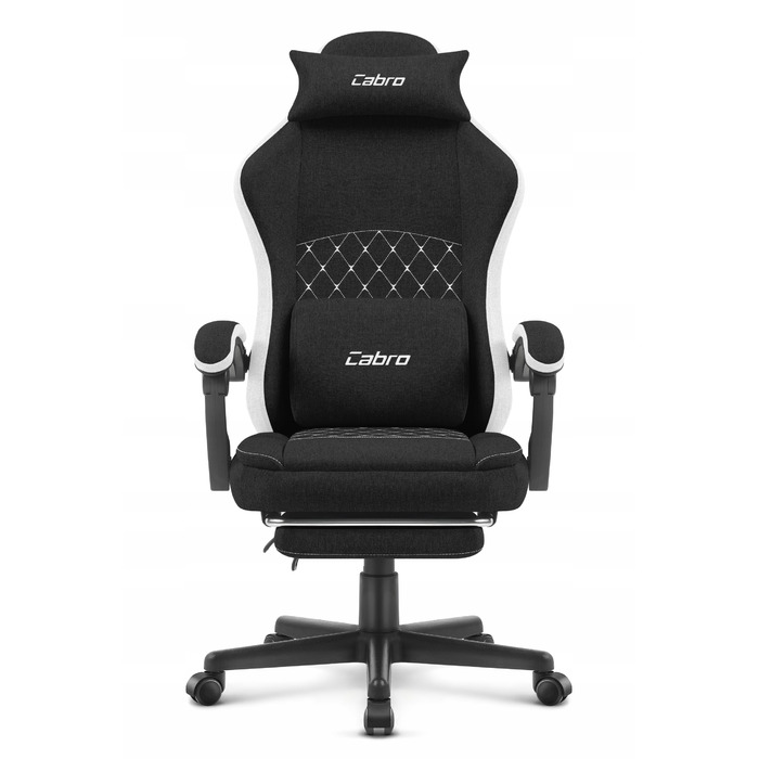 Ігрове крісло Cabro C503, чорно-біле