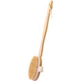 CambOs Bathroom Accessories Bath and Body Brushes for Women, Wood, Long Handle, Bath Brushes for Men, Boar Bristles, Shower Brushes, 16.1 inches