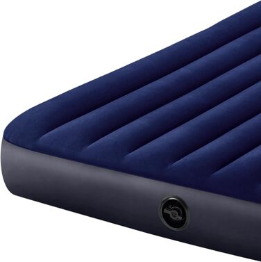 Надувний матрац Intex Classic Downy Blue Dura-Beam Twin, 191 x 99 x 25 см, блакитний