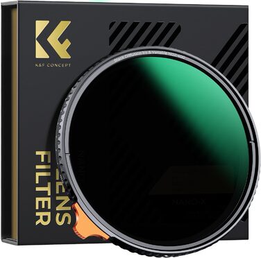 Фільтр K&F Concept 77mm Black Mist 1/4 та ND2-ND400 2-в-1 (Nano-Xcel Series)