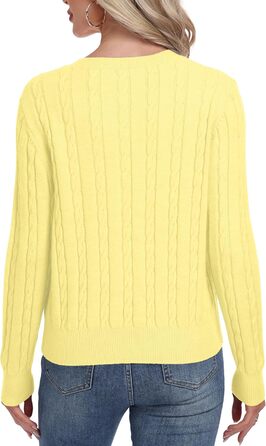 Жіночий в'язаний кардиган GRECEREE з V-подібним вирізом та кишенями (сірий, M)