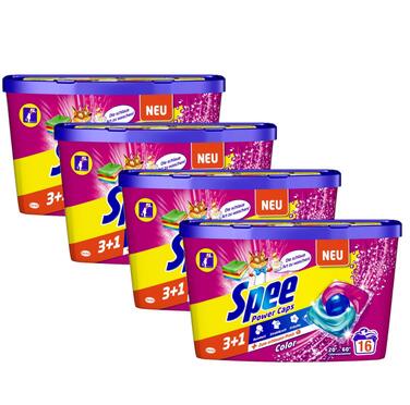 Капсули для прання кольорових речей Spee Power Caps Color, 64 шт (4x16), для прання при 20-60°C