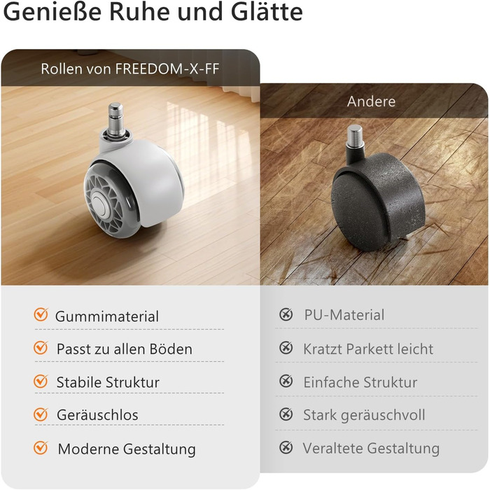 Офісне крісло Newtral FX-FF з регулюванням висоти, з підлокітниками/без, на роликах, для дому та офісу, обертове, помаранчеве FREEDOM-X FF