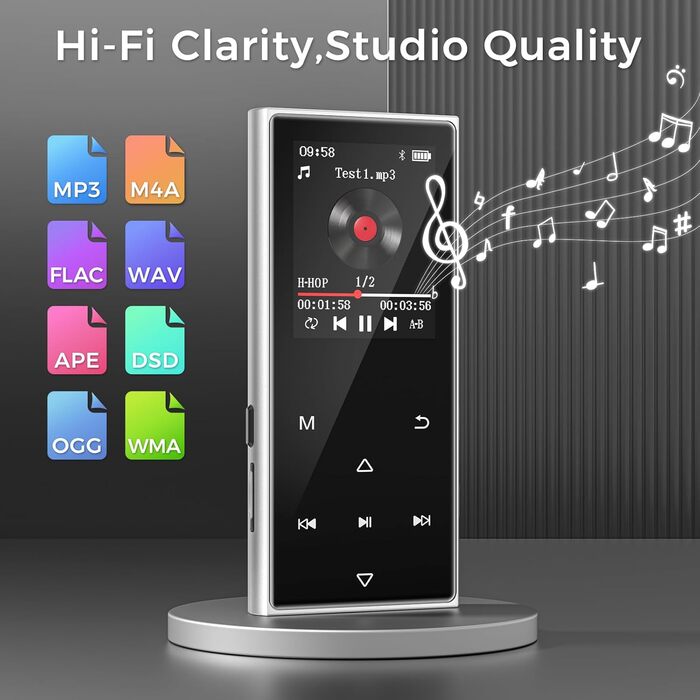 MP3 плеєр AGXOV з Bluetooth, WiFi, Android 4.02