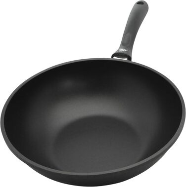ELO Crepe Pan, 28 cm, ALUCAST - Frying pan made of energy-saving die-cast aluminum with non-stick coating, suitable for ceramic, gas, electric, and induction cooktops - dishwasher-safe, color: Black (28x28cm NEW, Grill Pan)