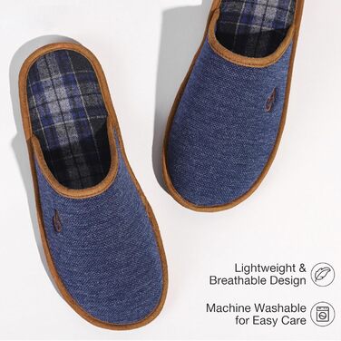 Чоловічі тапочки VeraCosy зручні, з антиковзким покриттям, з піною з пам'яттю, 44/45 EU, темно-синій