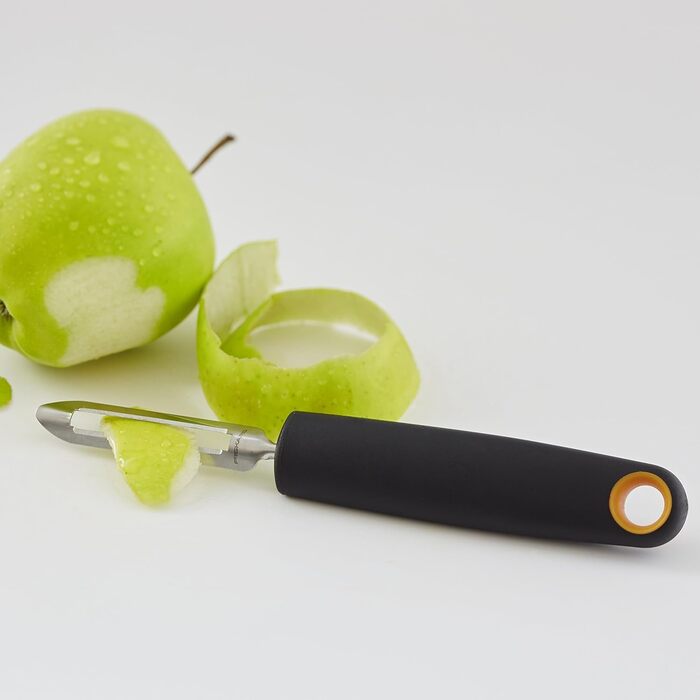 Овочечистка Fiskars Functional Form 18 см, сталь/пластик, чорно-помаранчевий (набір 2 шт) 1014419
