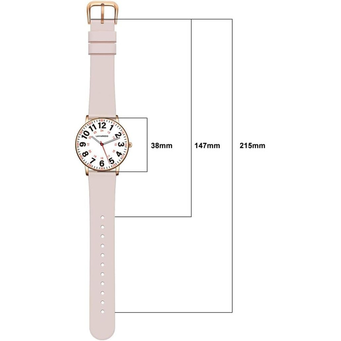 Жіночий аналоговий кварцовий годинник Flache з датою, шкіряним/силіконовим ремінцем, 39 мм, колір корпусу: білий