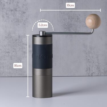 KINGrinder K0 Straight Grip Manual Coffee Grinder with 140 Adjustable Grind Settings for Aeropress, French Press, Drip, 25 g Capacity