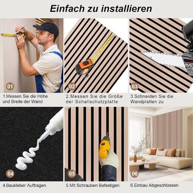 Акустичні стінові панелі з дерева AKK-PANE 240x60 см (1,44м²), 3D панелі для шумоізоляції стін у вітальню, кухню та офіс, колір: Класичний дуб