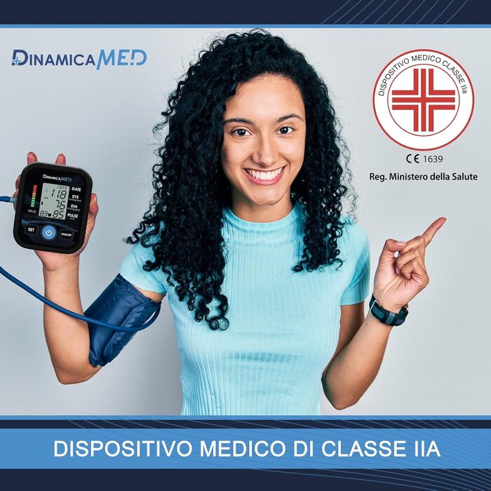 Тонометр на плече Dinamicamed Med-a139 з USB-кабелем та 2*99 пам'яттю, високоточний