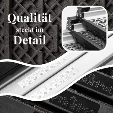 Рампа для собак у машину, складана, 90 кг, телескопічна, алюмінієва, з кліпсою, для великих собак, зелена (Shadow Gray)