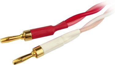 Акустичний кабель Dynavox Perfect Sound High-End з банановими роз'ємами, гнучкий, чорний/червоний, 2 x 5 м