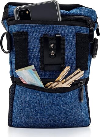 Преміум сумка для цуценят та собак - ідеальна для дресирування та навчання. Функціональна, практична, з відділенням для відходів та дозатором пакетів (Блакитна)