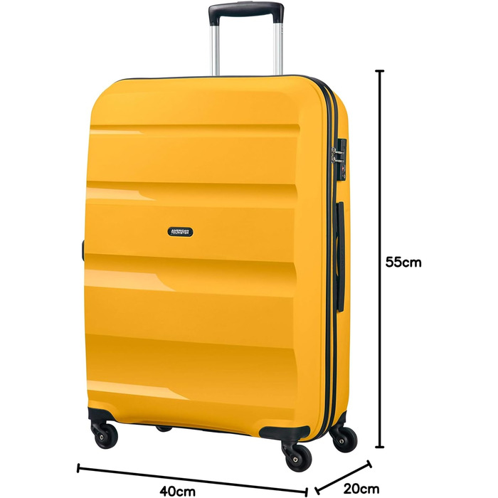 Чемодан American Tourister Bon Air Spinner S, 55 см, 31.5 л, червоний (світло-жовтий, M (66 см-57.5 л))