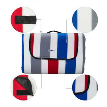 Relaxdays XXL Picnic Blanket 200x300 cm Stripes