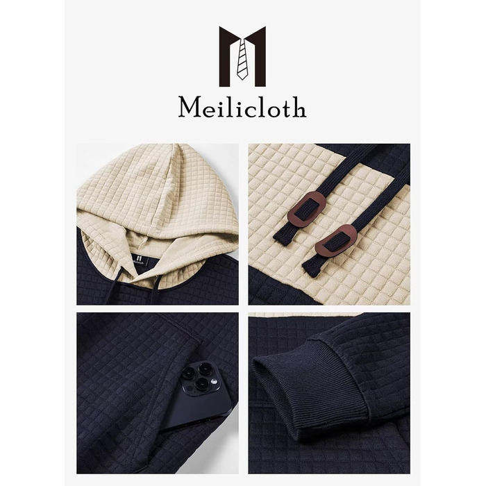 Чоловічий худі з капюшоном, довгі рукави, теплий світшот, казуальний стиль, блакитний колір, розмір XL