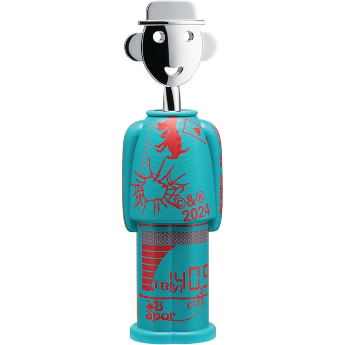 Штопор Alessi Alessandro M. Liquid AM23A 31, дизайнерський, багатоколірний, фосфоресцентний, з хромованого AlkiPaper® та цинку Zamak