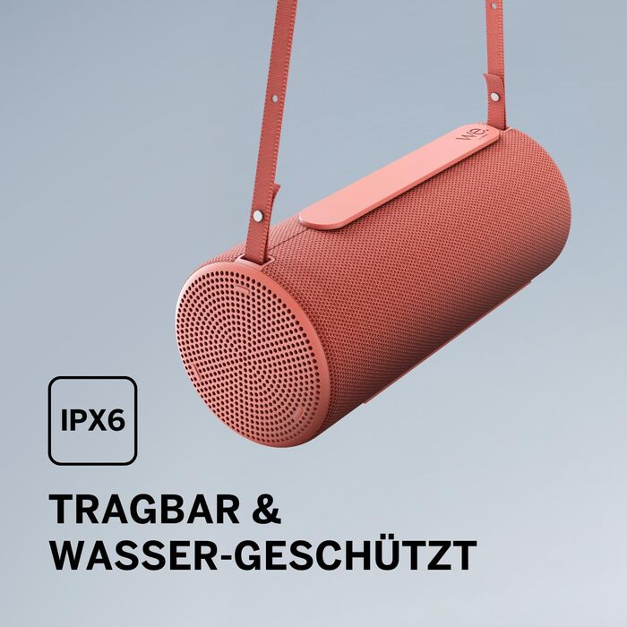 Loewe We. HEAR 2 Coral Red – Портативна Bluetooth колонка 60W, водостійка, червоний корал