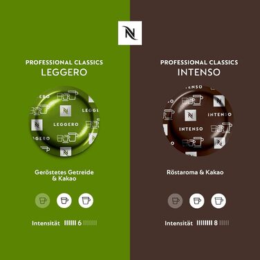 Капсули для кавомашин Nespresso Professional | Набір Leggero та Intenso (200 шт.)
