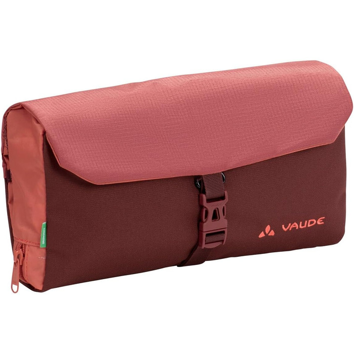 Kulturtasche VAUDE WegaWrap: Косметичка з дзеркалом, тримачем для зубної щітки та гачком для підвішування, водонепроникна (Dark Cherry)