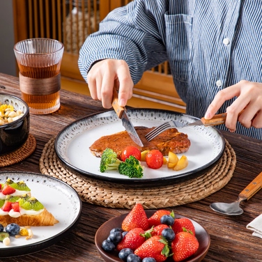 Обідній набір MALACASA: сучасний сервіз із кераміки на 6 осіб (18 предметів)