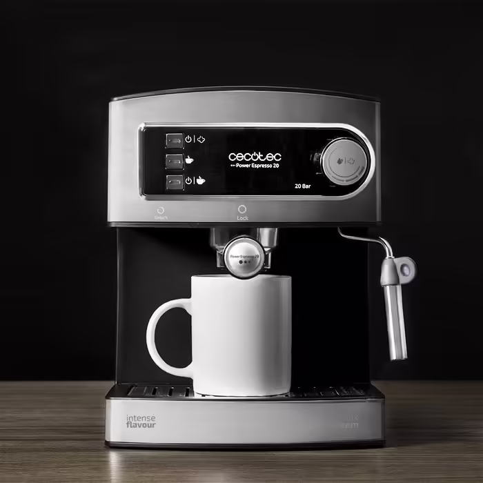 Кавоварка Cecotec Cumbia Power Espresso 20 Barista Aromax, 2900 Вт, 20 бар, 2 нагрівальні системи, манометр, подвійний фільтротримач, 2 фільтри