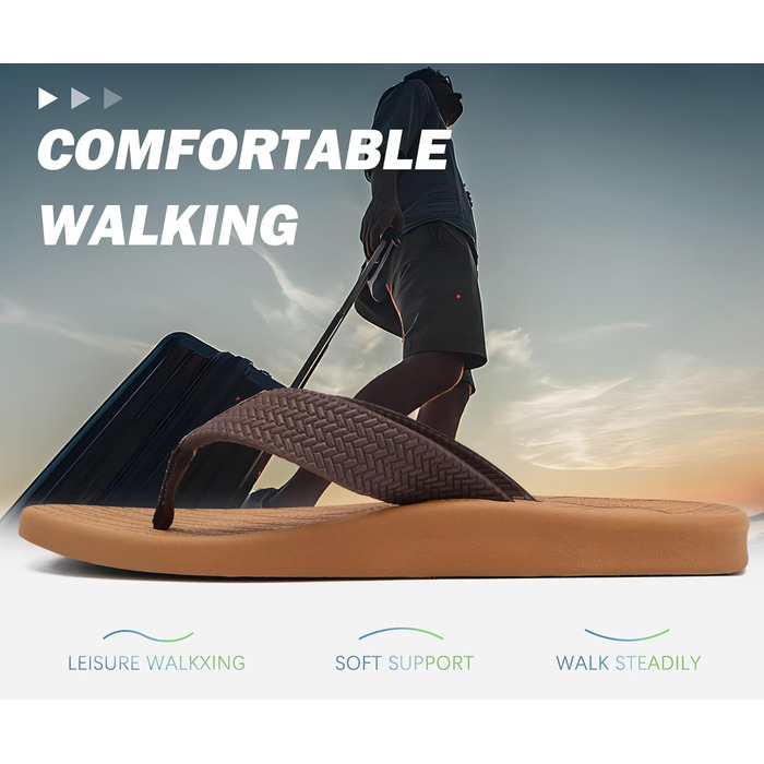 Шльопанці чоловічі KuaiLu Comfy для широкої ноги, нековзні, хакі (48 EU)