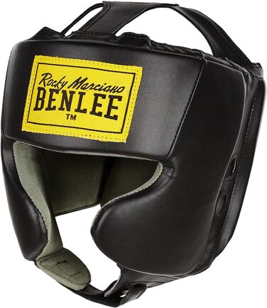 Benlee Mike Faux Leather Headguard (L-XL, Black) - Motorcycle & Boxing Head Protection