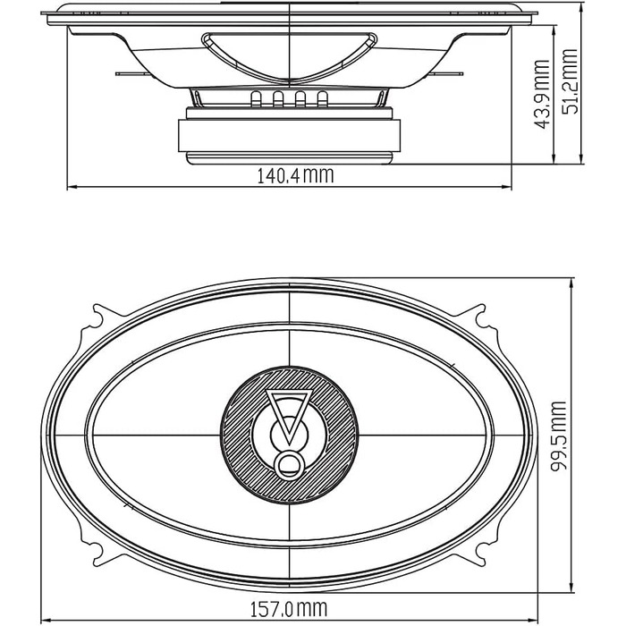 Автомобільні динаміки JBL Stage3 6427 Harman Kardon 175 Вт, 2-смугові овальні 10x15 см, чорні