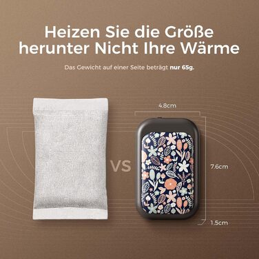 Електричні грілки для рук OCOOPA UT4 Young Flora Flamme, 5000mAh, 2 шт. - Компактні, Водонепроникні, Швидкий нагрів, USB, для зими та активного відпочинку