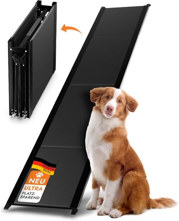 Рампа для собак до 90 кг - PLATZWUNDER - стабільна, преміум-якість, складна, антиковзка, з легкого алюмінію, підходить для всіх автомобілів